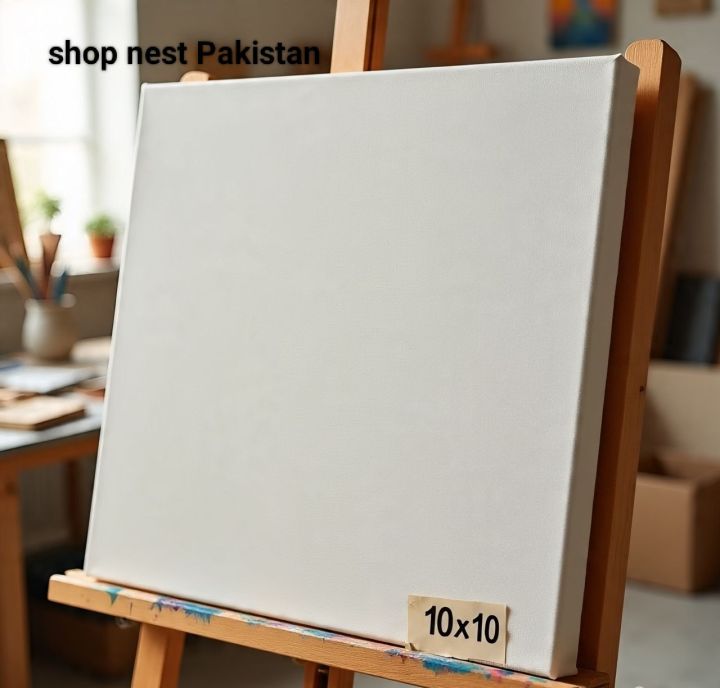 Pack of 5 pcs 10x10 Canvas for Painting - Premium Stretched Cotton ...