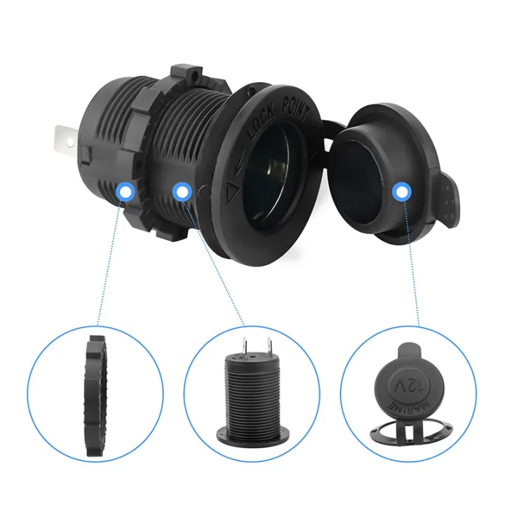 Cigarette%20Lighter%20Socket%20Car%20Marine%20Motorcycle%20ATV%20RV%20Lighter%20Socket%20Power%20Outlet%20Socket%20Receptacle%2012V%20Waterproof%20Plug%20-%20Image%202