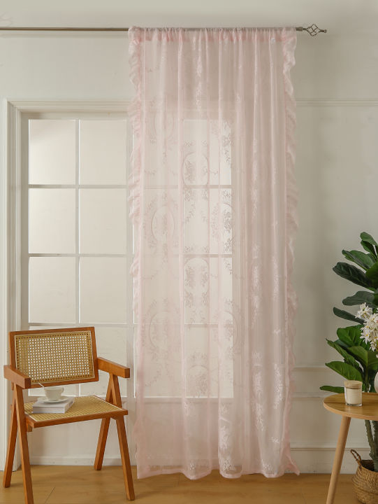 78%20Inch%20Pink%20Lace%20Round%20Mirror%20Rod%20Pocket%20Curtains%20for%20Girls%20Cute%20Atmosphere%20Bedroom%20Balcony%20Home%20Decor%20Curtains%20-%20Image%204