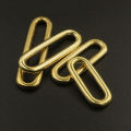 2pcs Molded Cast Solid Brass Oval Loop Ring Buckle Leather Craft Bag Luggage Shoulder Strap Webbing Belt Strap Keeper.