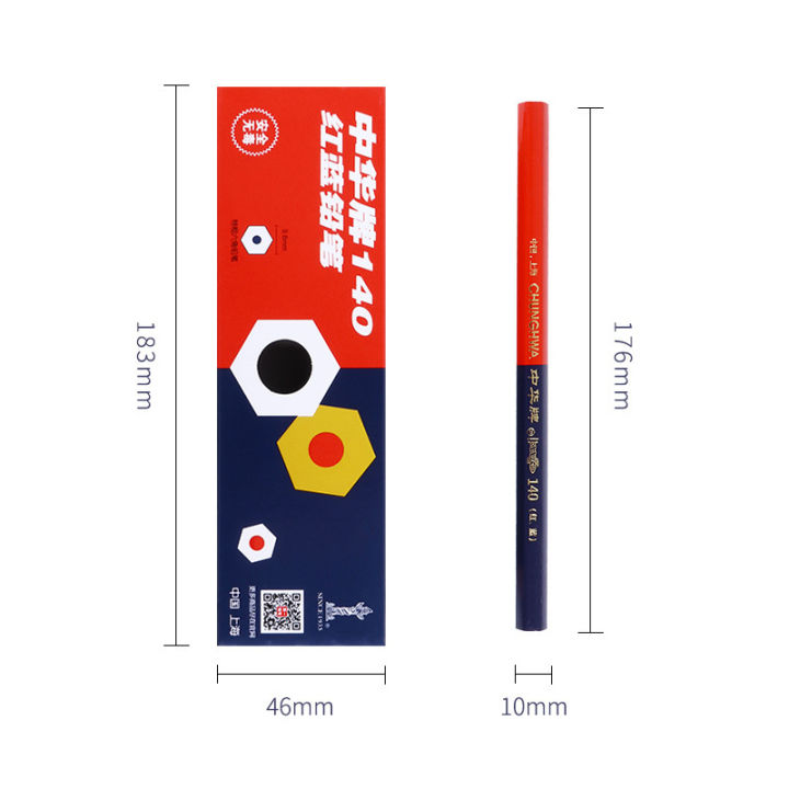 10Pcs%20Big%20Pencil,Red&Blue%20Double-Ended,Medical%20Science%20Laboratory%20Plotting%20Construction%20Wood%20Working%20Mark%20Stationery%20-%20Image%206