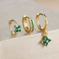 3PCS New Design Multicolor Crystal Hoop Earrings Set For Women Zircon 18K Gold Plated Circle Huggie Earring Piercing Jewelry. 