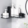 Wall Corner Rack + 2 Self Adhesive Screws | Multipurpose Kitchen, Sink Organizer, Metal Bathroom Accessories Corner | Shelf Wall Mount Storage Rack. 