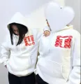 White Alphabet kisses hoodie for mens & womens. 
