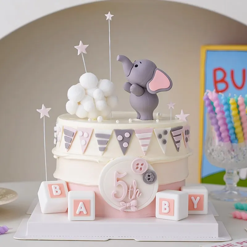 Girls Elephant Cake Elephant Birthday Cake Ideas Girl Elephant - Main Image