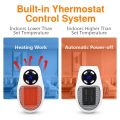 500W Portable Heater Electric Heater Plug in Wall Room Heater Home Appliance Heating Stove Mini Radiator Remote Warmer Machine.