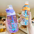 Cute Little Boys Plastic Cup Children Water Cup Sippy Cup Creative Handy Cup Duck Beak Children Cup Students Water Cup. 