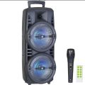 KTS 1745 Speaker Dual 8*8 Portable speaker wire Bluetooth Speaker with Mike. 