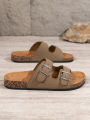 Men's Fashionable Slippers for Home and Outdoor Waterproof Non-Slip Slip-On Fashionable Versatile Slippers. 
