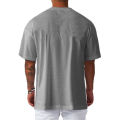 Oversized Loose Men's Casual Sport T-Shirt Gym Bodybuilding Fitness Short Sleeve Shirt Summer Mesh Quick Dry Breathable Clothing. 