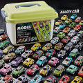 30 - 50PCS Mini Alloy Cars Model Set with Storage Box Diecast Pull-Back Vehicle Toys for Boys, for Christmas, Birthday .