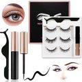 Megnatic Eyelash Kit magic liner with Applicator Extension tweezers Tool (Pack of 3). 