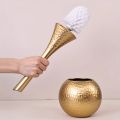 Golden High-end Cleaning Brush, Toilet Brush with Base, Household Brush with Long Handle, Suitable for Bathroom, Toilet.