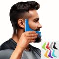YS00005- Men's Beard Comb Hairdressing Beard Care Beard Styling Template Ruler Comb. 