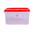 Set Of 5 Square Plastic Container | Multipurpose Transparent Plastic Container With Air Tight Lid - 5 Pcs. 