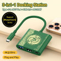 PD100W Game Docking Station Support TV Dock Mode USB-C to 4K HDTV Hub For Steam Deck Phone iPad Laptop.