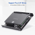 2.5 To 3.5 Inch Hard Disk Bracket Hard Dual Desktop SSD Mounting Bracket Internal Adapter Support Two 2.5" HDDs or SSDs Drives. 