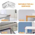 4Pcs Silicone Table Corner Edge Protection Cover Soft Transparent Desk Edge Corner Child Baby Safety Anticollision Protector Home Tools. 