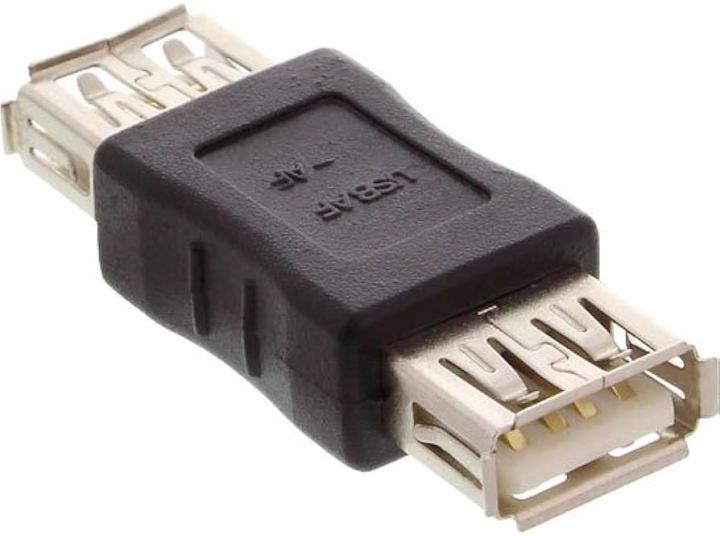 USB 2.0 A Socket Female To Female Adapter Joiner Coupler Black