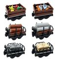 MOC Block Train Track package City Train rail transport cars can be connected. 