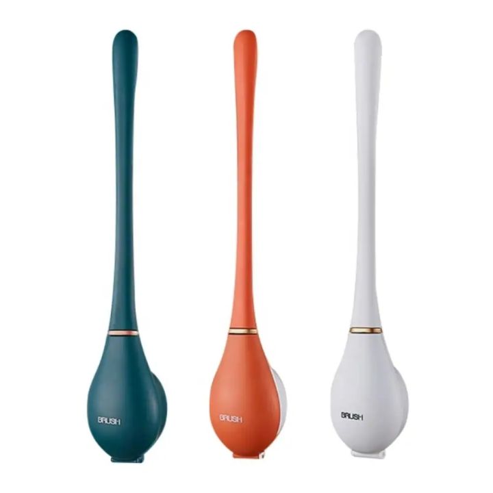 Long Handle Toilet Brush Mild Material Wall Mounted Easy Cleaning Bathroom Toilet Brush