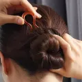 New Design Retro Barrettes Hair Bun U-Shaped Hair Sticks Clip Hairpins Woman Girls Ponytail Meatball Head Sweet Hair Accessories. 