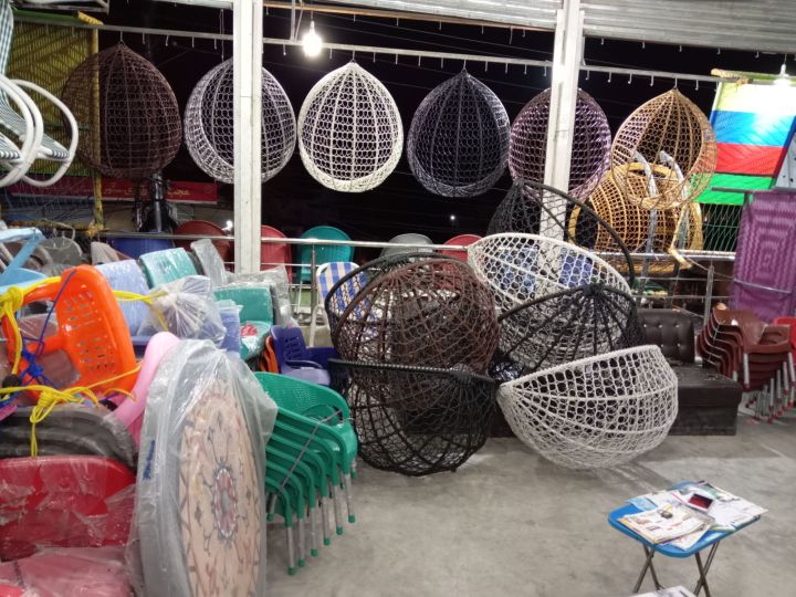 Hanging chair or Hanging swing with stand and 4 cousins Daraz.pk