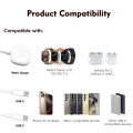 3 in 1 Charging Cable USBC USBA for Phone Magnetic Watch Charger Universal Wireless Dock for iWatch S10 SE Ultra & AirPods. 