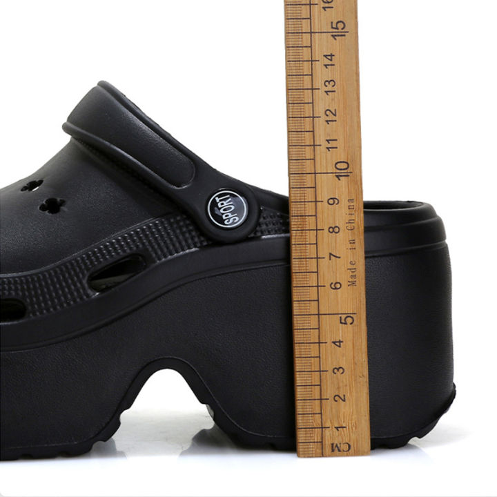 9CM%20Thick%20Women's%20Sandals%202024%20New%20Summer%20Slippers%20High%20Heel%20Soft%20Sole%20Beach%20Garden%20Shoes%20Outdoor%20Waterproof%20Women's%20Hole%20Shoes%20-%20Image%204