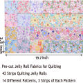 42Pcs Cotton Up Cotton Fabric Quilting Strips Patchwork Craft Cotton Quilting Fabric for atchwork Sewing DIY Craft.