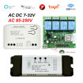 Zigbee Tuya Smart Relay Board Module Light Motor Switch 12v 24v 1 2 4CH Dry Contact RF433 Receiver Work with Alexa Google Home.