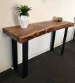 Live Edge Console Table 4ft  30 Inch Height Hairpin Legs  Solid Wood Entryway Table  Natural Wooden Slab  Rustic Hallway Table  Handmade Sofa Back Table for Home Decor. 