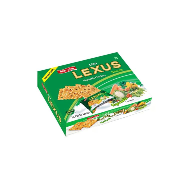 Lexus Vegetable Crackers Biscuit - Family Pack (12 Packets) – 216gm