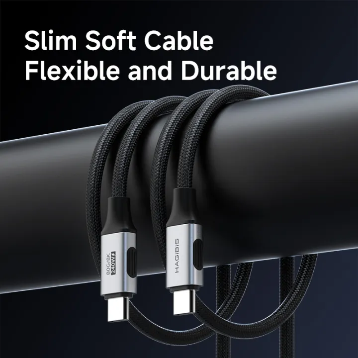 Hagibis%20USB%204%20Cable%20USB%20C%20to%20USB%20C%20Ultra%20Soft%20240W%2080Gbps%20High%20Speed%20Cord%20Compatible%20with%20Thunderbolt%204/5%20iPhone%2017%20Power%20Bank%20-%20Image%202