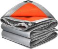 water proof tarpal double coated,high quality 100% water proof pvc tarp double coated orange/silver for shelters and outdoor useage with free 10 meter strong cotton rope  for tie the tarp. 