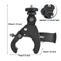 Bicycle Motorcycle Handlebar Handle Clamp Bar Camera Mount For  Hero13 12 1110  Black  Insta 360 Action Camera Accessory. 