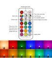 HEKEE E14 LED Candle Light Colour Changing Bulbs, 40W 450 Lumen, RGB + 2700K Warm White, 5Watt, 12 Colors, 2 Modes, Timer,(4 Pack). 