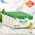 Meril Milk & Kiwi Soap Bar Quad Pack (100gm x 4). 