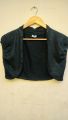 women's crop shimmery waist coat cardigan black. 