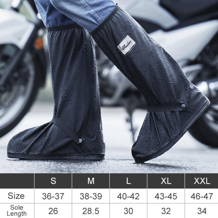 Rain%20Boot%20Shoe%20Cover%20Black%20Waterproof%20Reflector%20High%20Top%20Reusable%20Motorcycle%20Cycling%20Bike%20Clear%20Wear%20Shoes%20Dust%20Covers%20Men%20Women%20-%20Image%208
