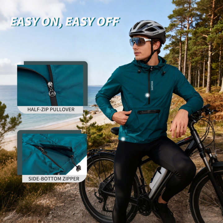 WOSAWE%20Men's%20Cycling%20Jacket%20Windbreaker%20Hooded%20Jacket%20Bike%20Wind%20Cutter%20Vest%20Windproof%20Short%20Winds%20Cycling%20Rainproof%20Jacket%20-%20Image%205