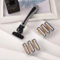 Three-layer Razor Blade Old Manual Shaver MEN'S Hair Trimmer 2 Knife Holder 18 Knife Head 3-layer Replacement Knife Head. 