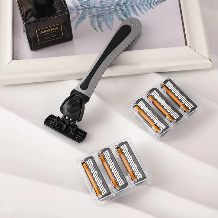 Three-layer%20Razor%20Blade%20Old%20Manual%20Shaver%20MEN'S%20Hair%20Trimmer%202%20Knife%20Holder%2018%20Knife%20Head%203-layer%20Replacement%20Knife%20Head%20-%20Image%204