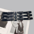 Wide Y2K Elastic Corset Belt Female Tassel Stretch Cummerbunds Designer Belts For Women Goth Black Waistband Plus Size.