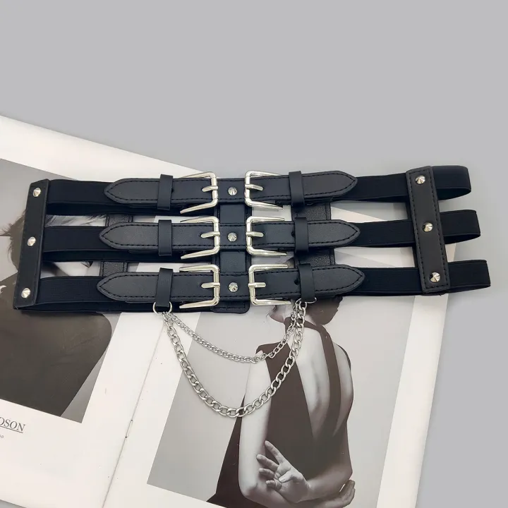 Wide%20Y2K%20Elastic%20Corset%20Belt%20Female%20Tassel%20Stretch%20Cummerbunds%20Designer%20Belts%20For%20Women%20Goth%20Black%20Waistband%20Plus%20Size%20-%20Image%203