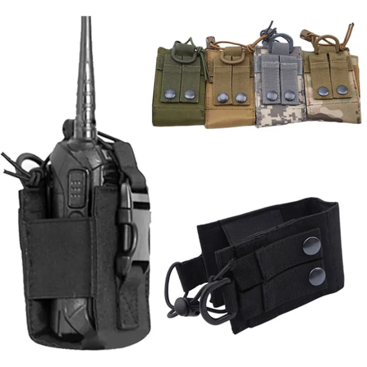 2023 Tactical Radio Pouch Hunting Walkie Talkie Holder Interphone Hanging Bag Molle Nylon Magazine Pouch