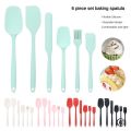 6pc Silicone Spatula set for baking-cake frosting kit with brush, non-stick scrapers & cream spreads | cute kitchen gadgets.