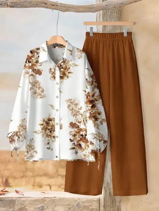 Trendy%20Floral%20Print%20Co-Ord%20Set%20For%20Women%20-%20Casual%20Top%20and%20Bottom%202%20Piece%20Dress%20-%20Image%204