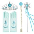 Children Princess Party Accessories Girl Cosplay Costume Kit Kids Crown Wand Gloves Earrings Ring Necklace Multi Color Supply.