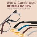 2 Pairs Eye Glasses Ear Grippers Soft Knit Glasses Arm Cushion for Glasses Behind Ear Anti Slip Eye Glass Ear Grips Ear Pads. 